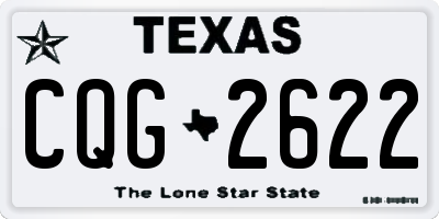 TX license plate CQG2622