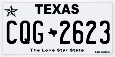 TX license plate CQG2623