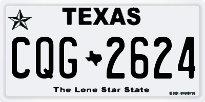 TX license plate CQG2624