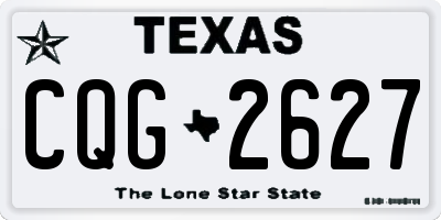 TX license plate CQG2627