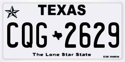 TX license plate CQG2629