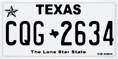 TX license plate CQG2634