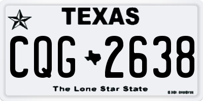 TX license plate CQG2638