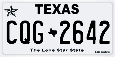 TX license plate CQG2642
