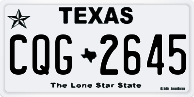 TX license plate CQG2645