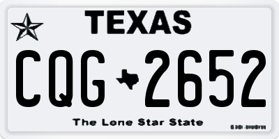 TX license plate CQG2652