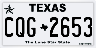 TX license plate CQG2653
