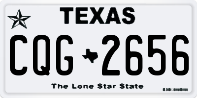 TX license plate CQG2656