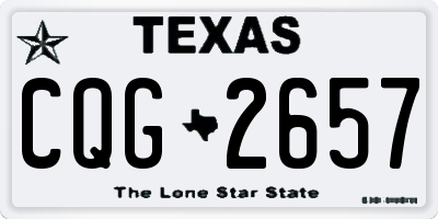 TX license plate CQG2657