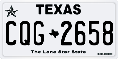 TX license plate CQG2658