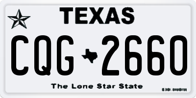 TX license plate CQG2660