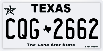 TX license plate CQG2662