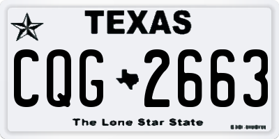 TX license plate CQG2663