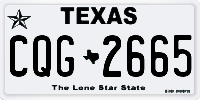 TX license plate CQG2665