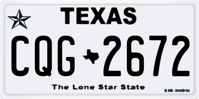 TX license plate CQG2672