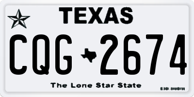 TX license plate CQG2674