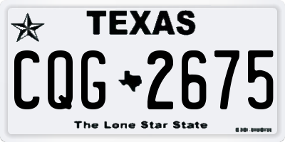 TX license plate CQG2675