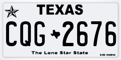 TX license plate CQG2676