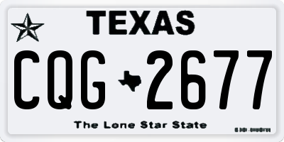 TX license plate CQG2677