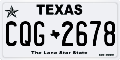 TX license plate CQG2678