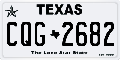TX license plate CQG2682