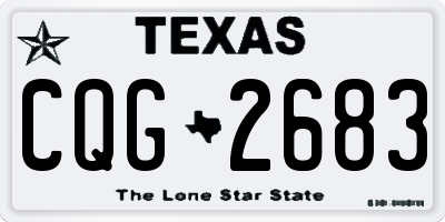 TX license plate CQG2683