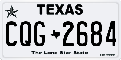TX license plate CQG2684