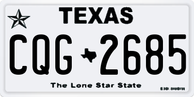 TX license plate CQG2685