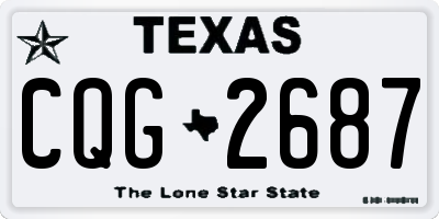 TX license plate CQG2687