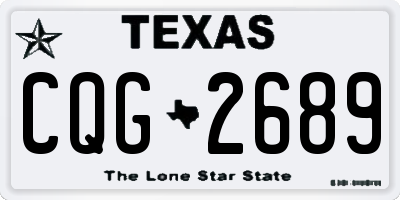 TX license plate CQG2689