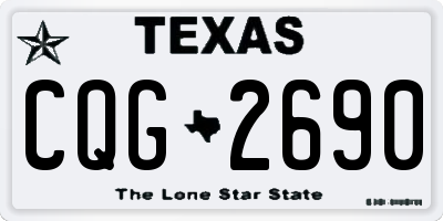 TX license plate CQG2690