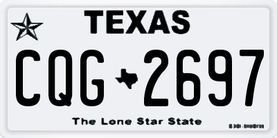 TX license plate CQG2697