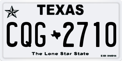 TX license plate CQG2710