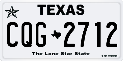 TX license plate CQG2712