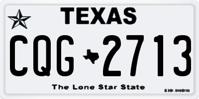 TX license plate CQG2713
