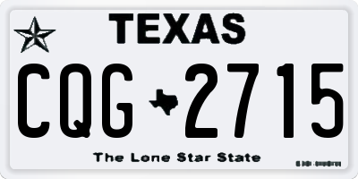 TX license plate CQG2715