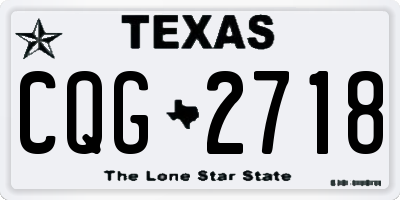 TX license plate CQG2718