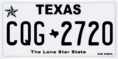 TX license plate CQG2720