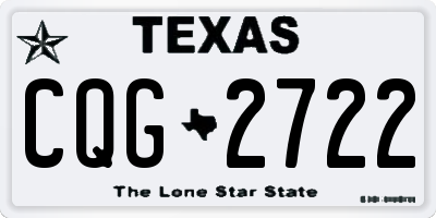TX license plate CQG2722