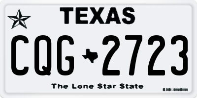 TX license plate CQG2723