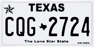 TX license plate CQG2724