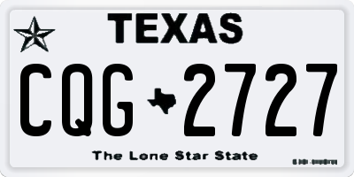 TX license plate CQG2727