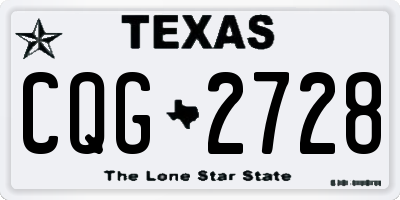 TX license plate CQG2728