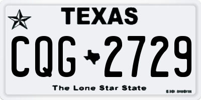 TX license plate CQG2729