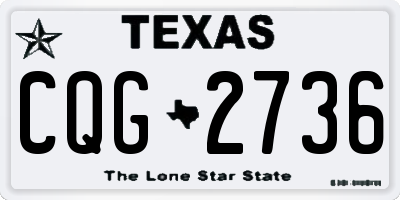 TX license plate CQG2736
