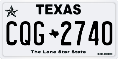 TX license plate CQG2740