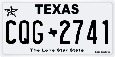 TX license plate CQG2741