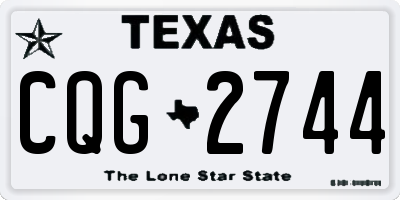 TX license plate CQG2744