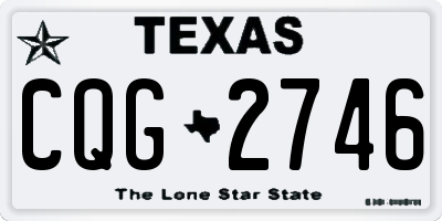 TX license plate CQG2746