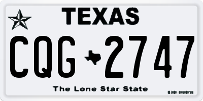 TX license plate CQG2747